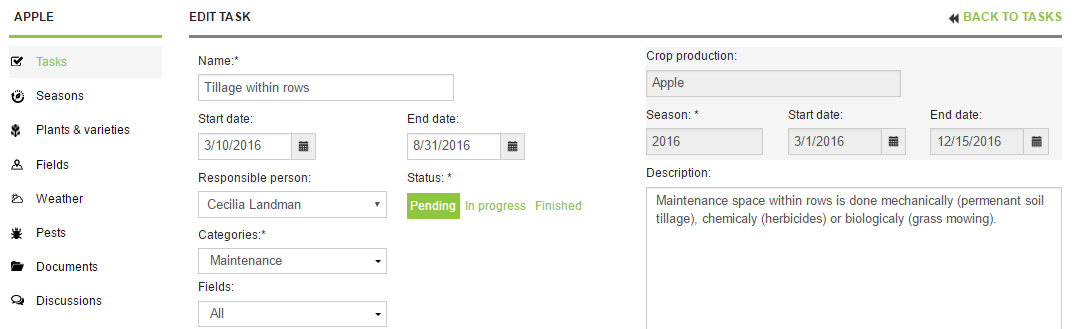 Duy trì độ che phủ của Orchard với Hệ thống quản lý trang trại AGRIVI