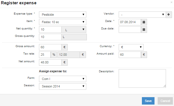 Theo dõi tài chính trang trại của bạn trong AGRIVI