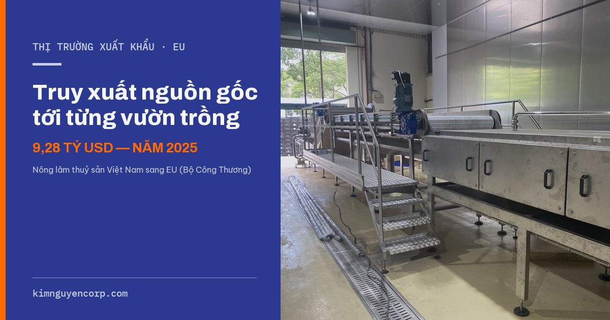 Dây chuyền thanh trùng tại nhà máy nước quả — xuất khẩu sang EU cần truy xuất nguồn gốc