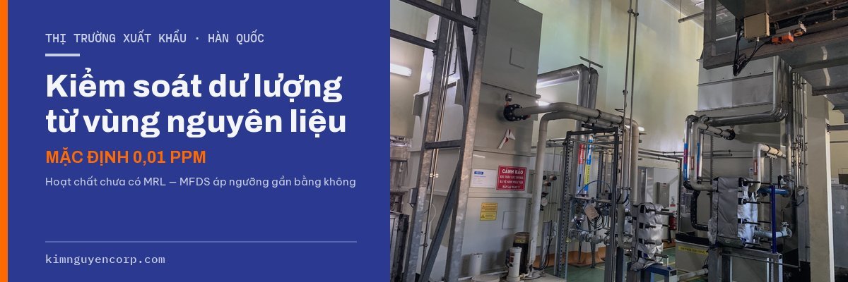 Thiết bị sấy khử ẩm trong nhà máy — xuất khẩu sang Hàn Quốc kiểm soát dư lượng MRL