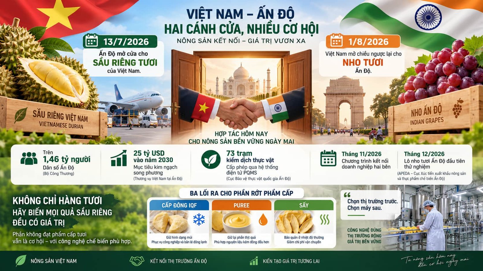 Sầu riêng thị trường ấn độ