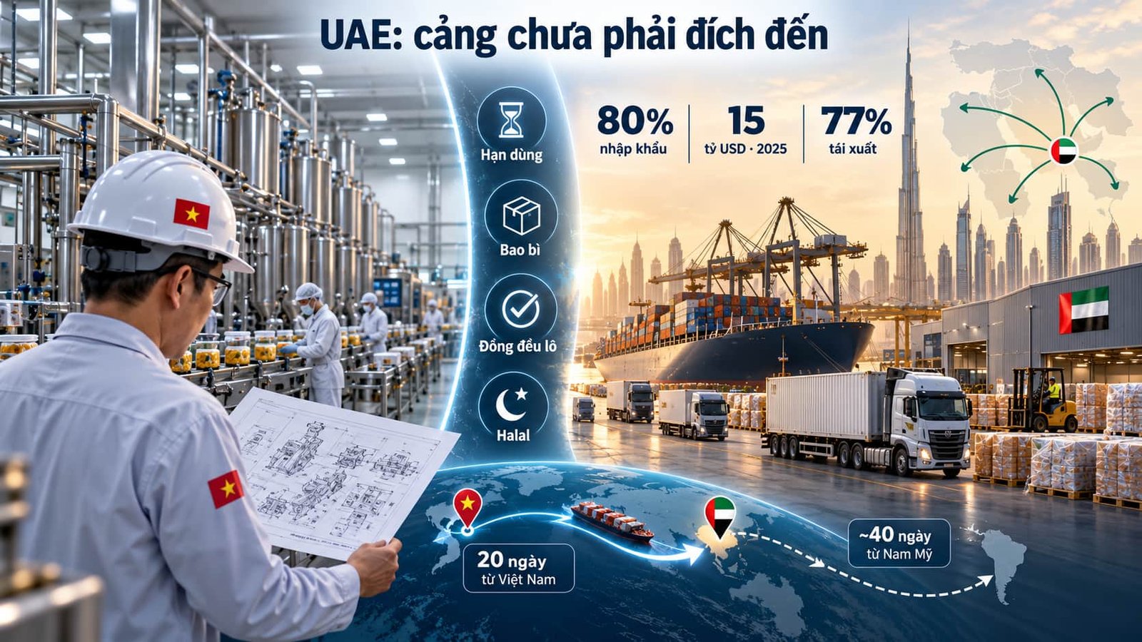 xuất khẩu thực phẩm sang UAE