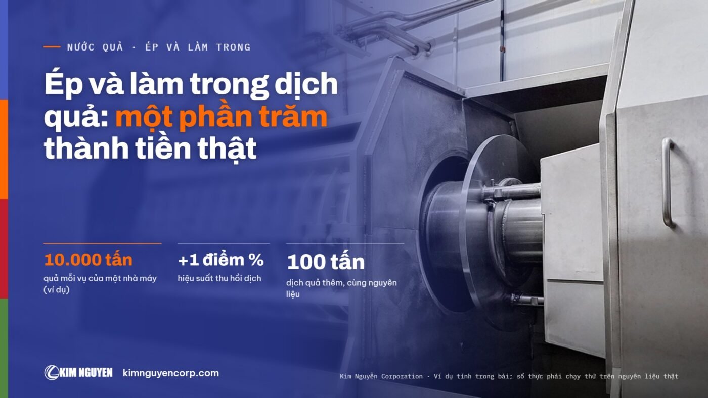 Ép và làm trong dịch quả: một phần trăm thành tiền thật