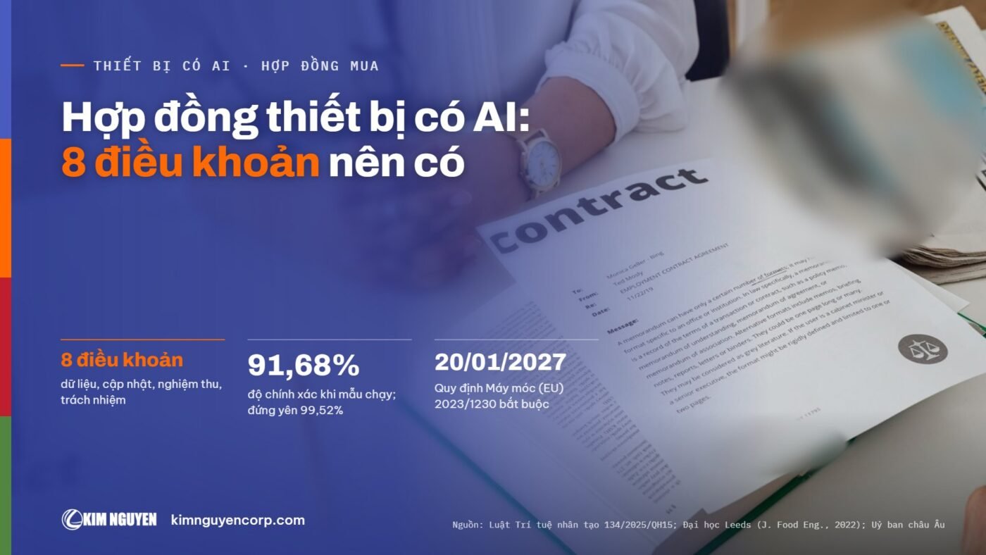 Hợp đồng thiết bị có AI: 8 điều khoản nên có