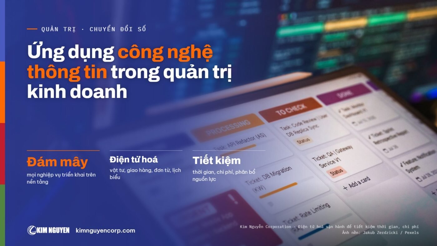 Ứng dụng công nghệ thông tin trong quản trị kinh doanh