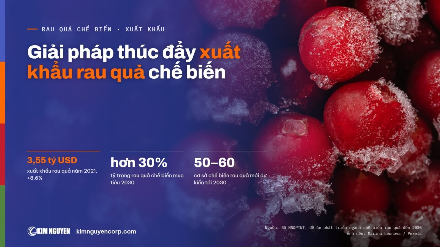 Giải pháp thúc đẩy xuất khẩu rau quả chế biến