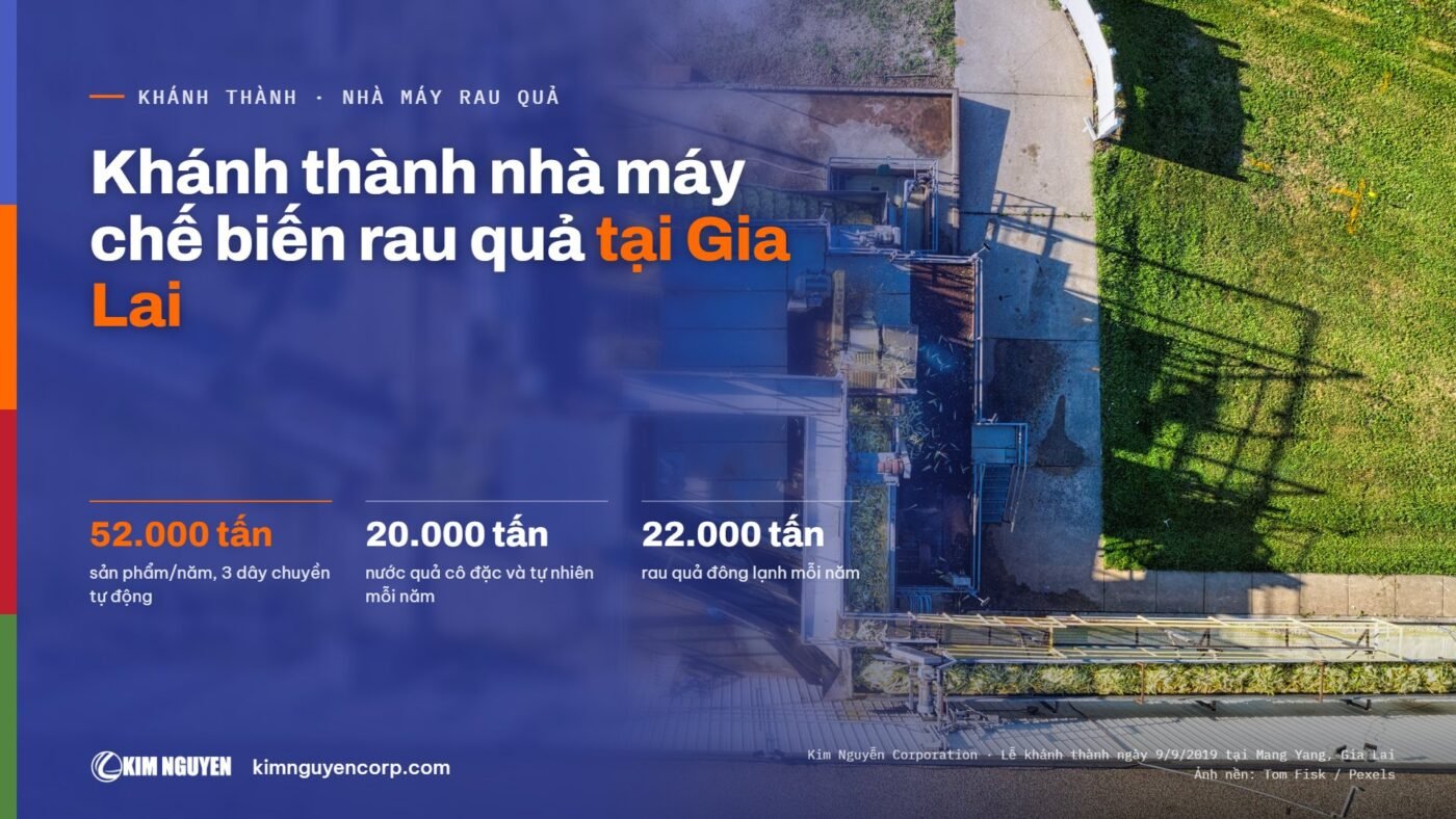 Khánh thành nhà máy chế biến rau quả tại Gia Lai