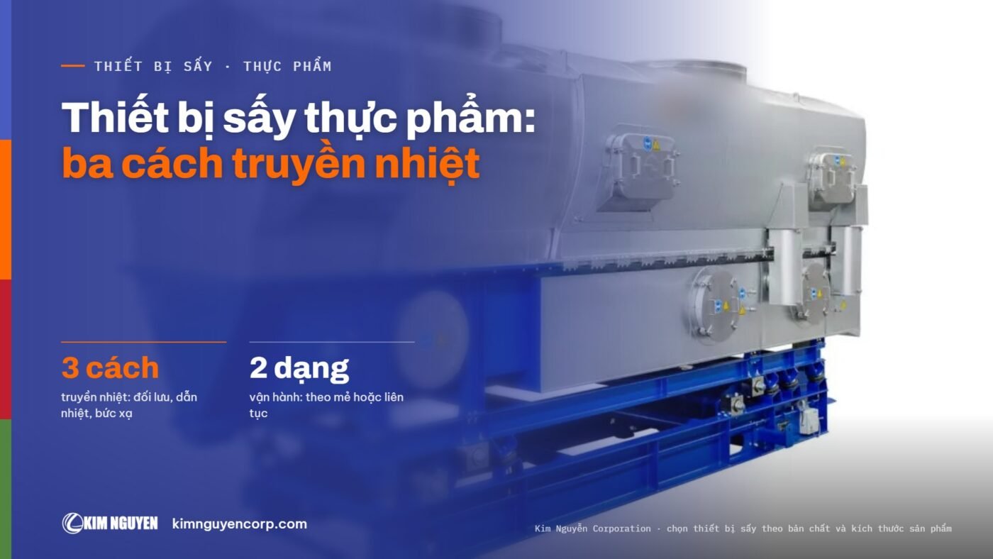 Thiết bị sấy thực phẩm: ba cách truyền nhiệt