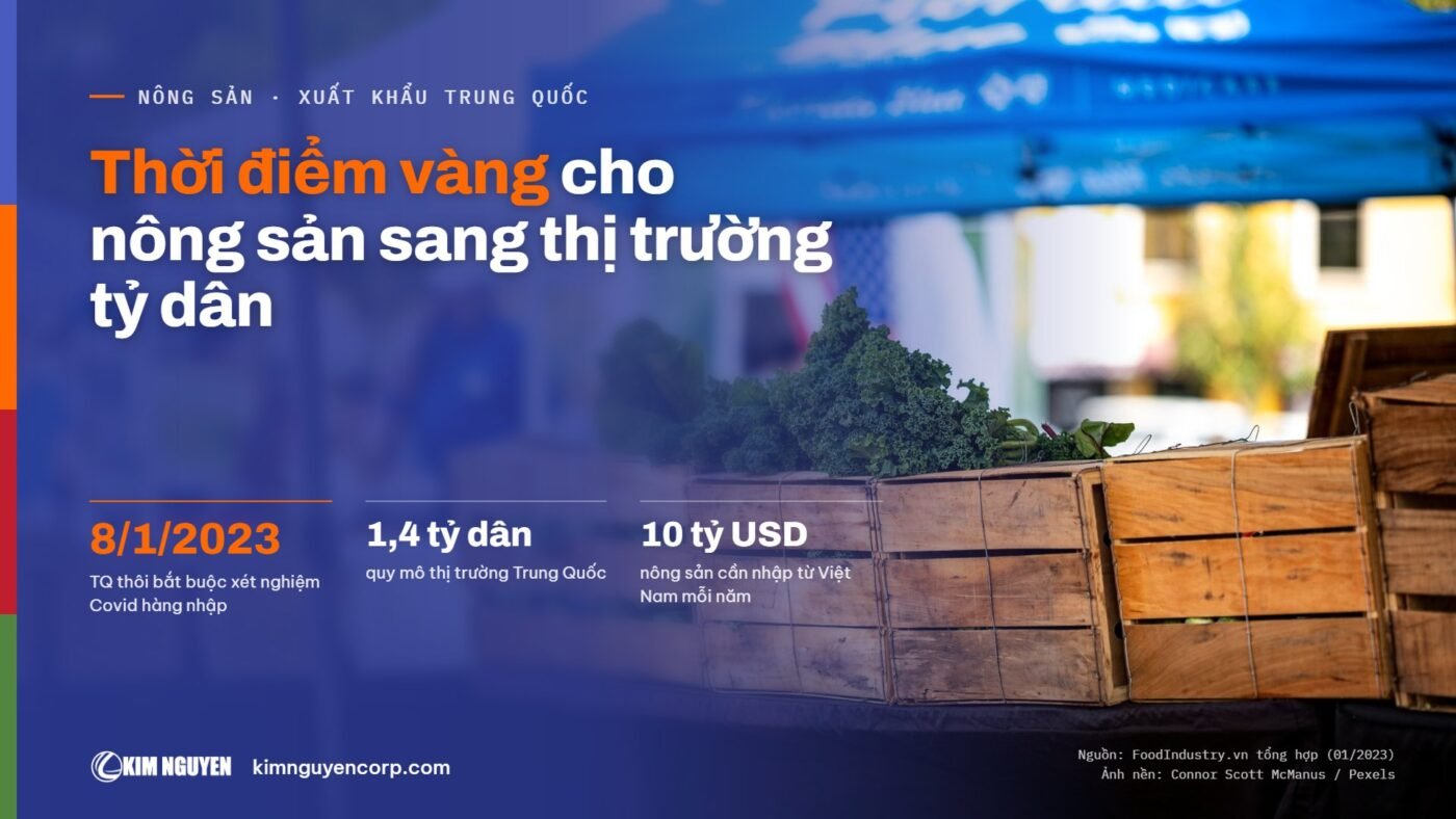 Thời điểm vàng cho nông sản sang thị trường tỷ dân
